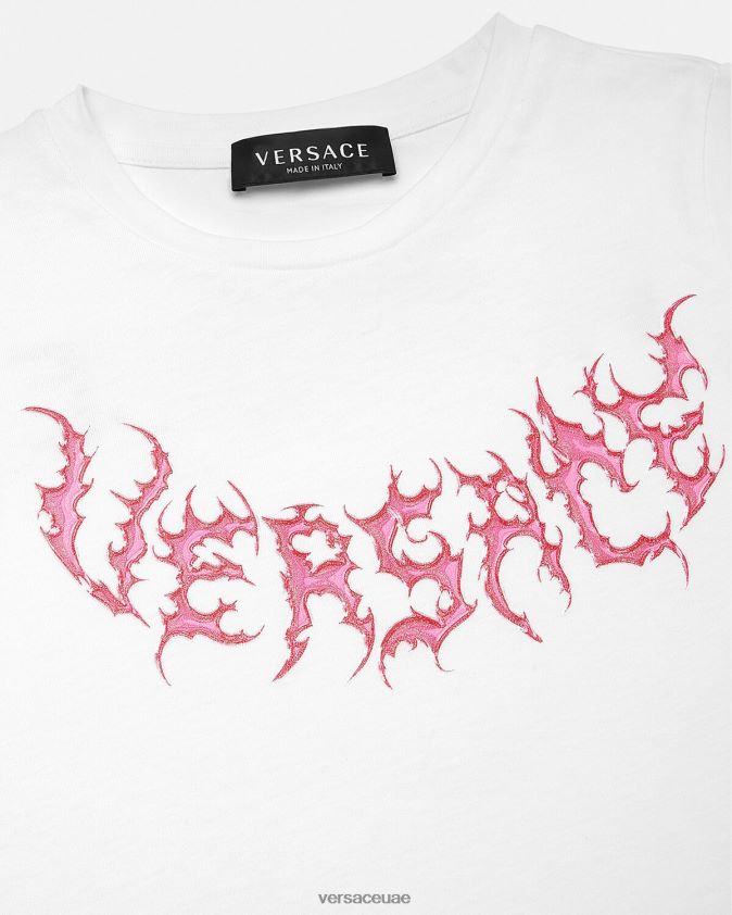 أطفال شعار تي شيرت Versace أبيض 0FVD2J2004 ملابس