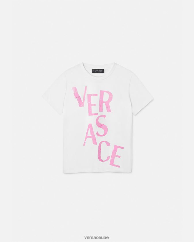 أطفال شعار تي شيرت Versace وردي فاتح 0FVD2J2012 ملابس