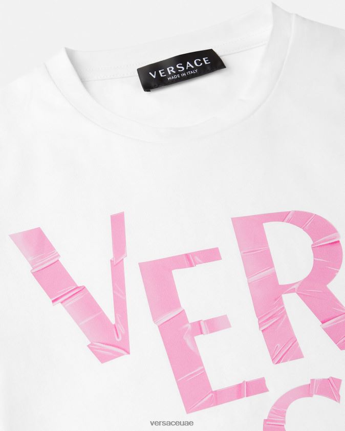 أطفال شعار تي شيرت Versace وردي فاتح 0FVD2J2012 ملابس