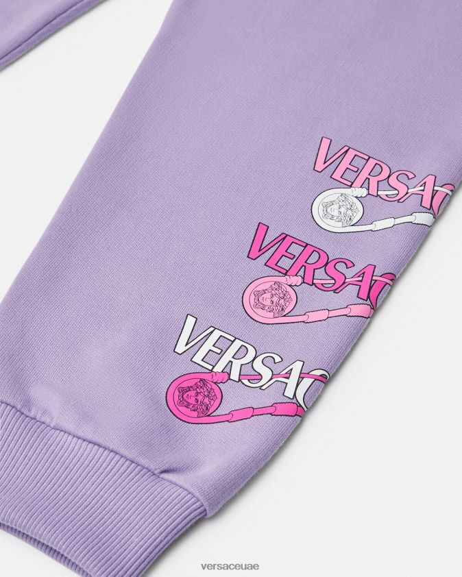أطفال بنطال رياضي دبوس الأمان Versace أرجواني 0FVD2J2019 ملابس