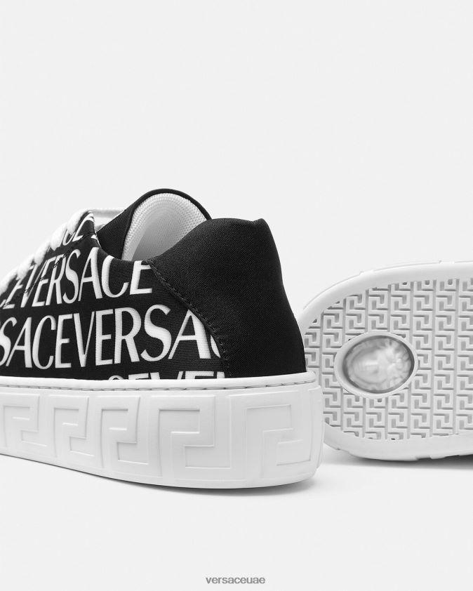 أطفال كل انحاء أحذية رياضية اليونان Versace أسود وطباعة 0FVD2J2038 حذاء