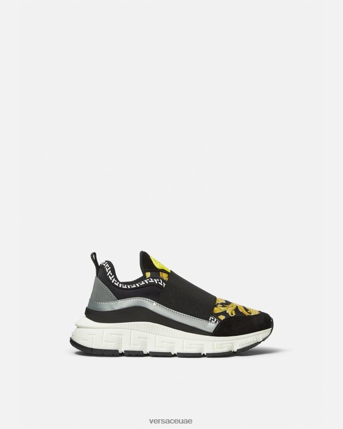 أطفال أحذية رياضية باروكو تريجريكا Versace أسود وطباعة 0FVD2J2050 حذاء