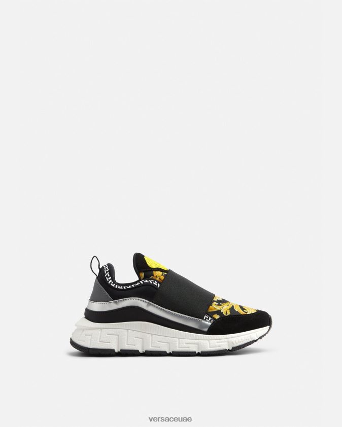 أطفال أحذية رياضية باروكو تريجريكا Versace أسود وطباعة 0FVD2J2051 حذاء