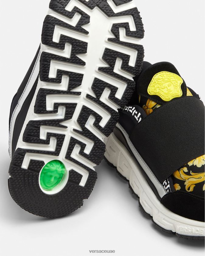 أطفال أحذية رياضية باروكو تريجريكا Versace أسود وطباعة 0FVD2J2051 حذاء