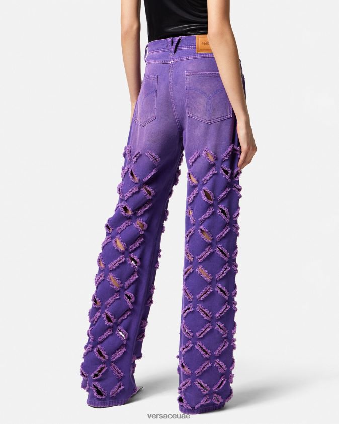 نحيف جينز ميدوسا ممزق Versace البنفسجي 0FVD2J207 ملابس
