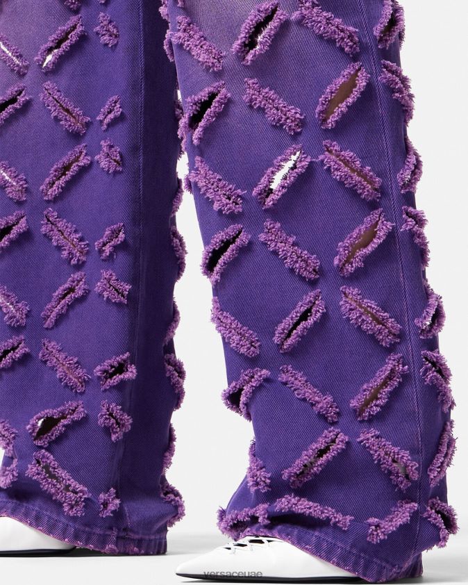 نحيف جينز ميدوسا ممزق Versace البنفسجي 0FVD2J207 ملابس