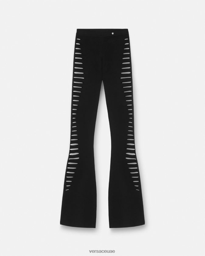 نحيف السراويل متماسكة ممزقة Versace أسود 0FVD2J208 ملابس