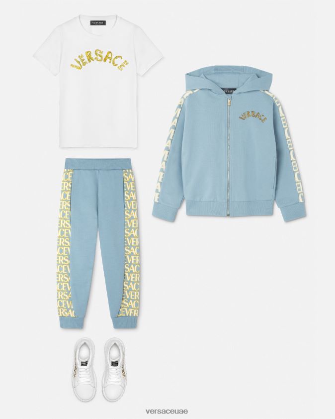 أطفال كل انحاء هوديي Versace أزرق فاتح 0FVD2J2083 ملابس