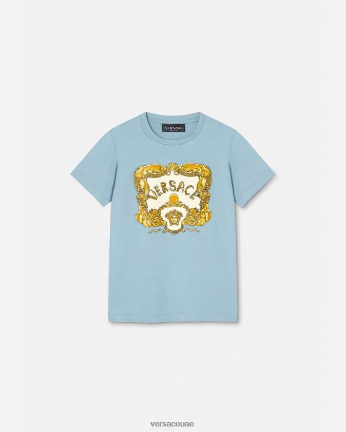 أطفال تي شيرت صدف الباروك Versace أزرق فاتح 0FVD2J2084 ملابس