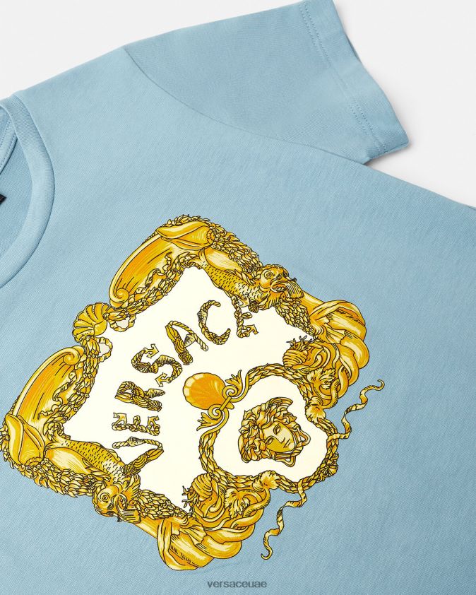 أطفال تي شيرت صدف الباروك Versace أزرق فاتح 0FVD2J2084 ملابس