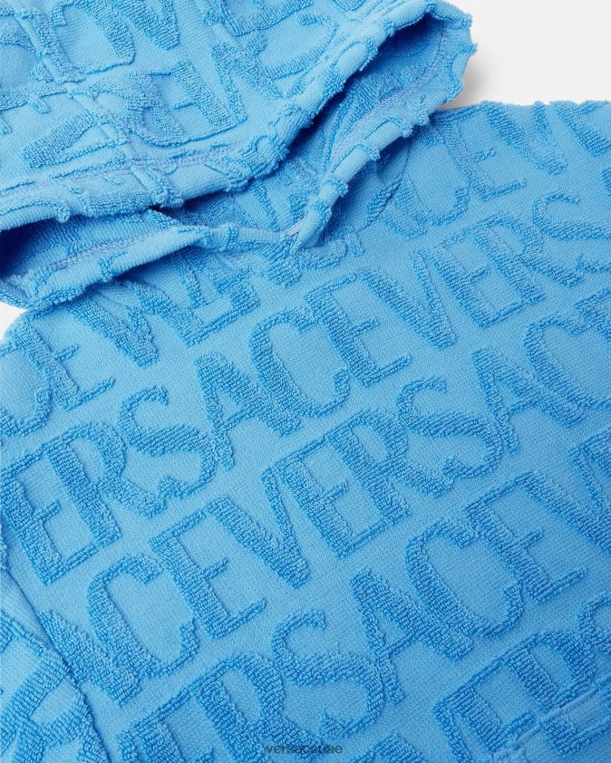 أطفال هوديي المنشفة بالكامل Versace أزرق فاتح 0FVD2J2088 ملابس