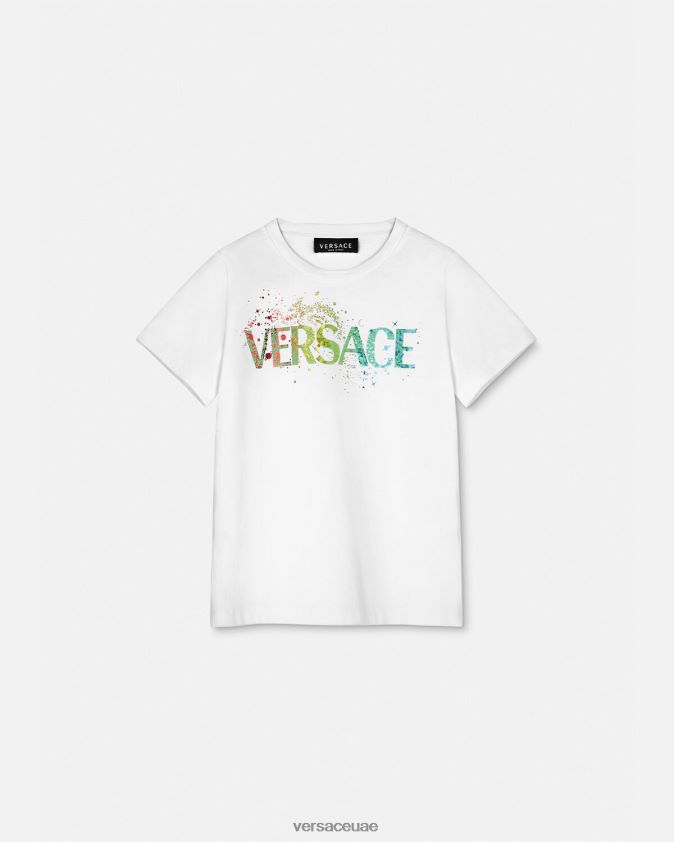 أطفال شعار تي شيرت Versace أزرق 0FVD2J2094 ملابس