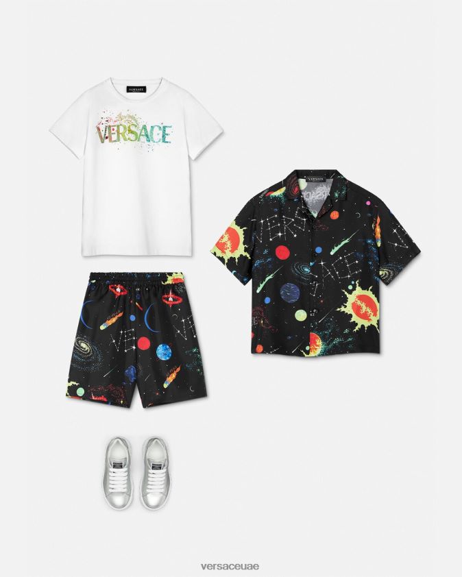 أطفال شعار تي شيرت Versace أزرق 0FVD2J2094 ملابس