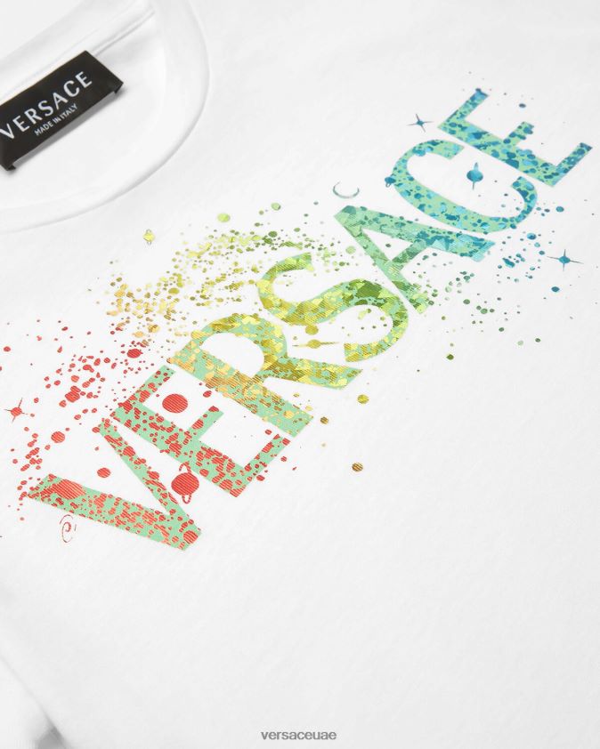 أطفال شعار تي شيرت Versace أزرق 0FVD2J2094 ملابس