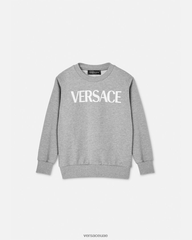 أطفال سترة شعار Versace رمادي 0FVD2J2095 ملابس