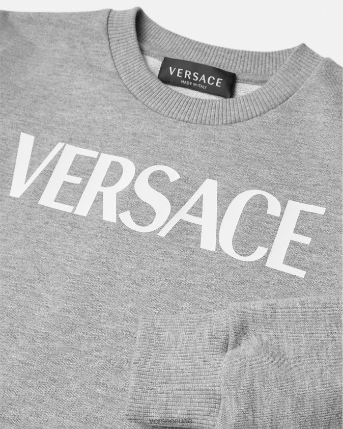 أطفال سترة شعار Versace رمادي 0FVD2J2095 ملابس