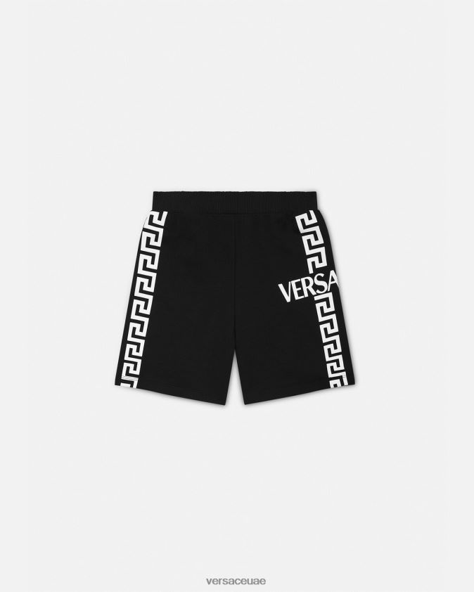 أطفال شورت رياضي بشعار الماركة Versace أسود 0FVD2J2098 ملابس