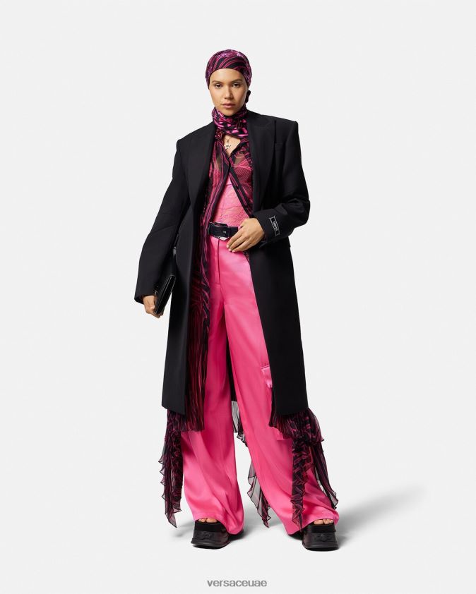 نحيف السراويل البضائع واسعة Versace لون القرنفل 0FVD2J209 ملابس