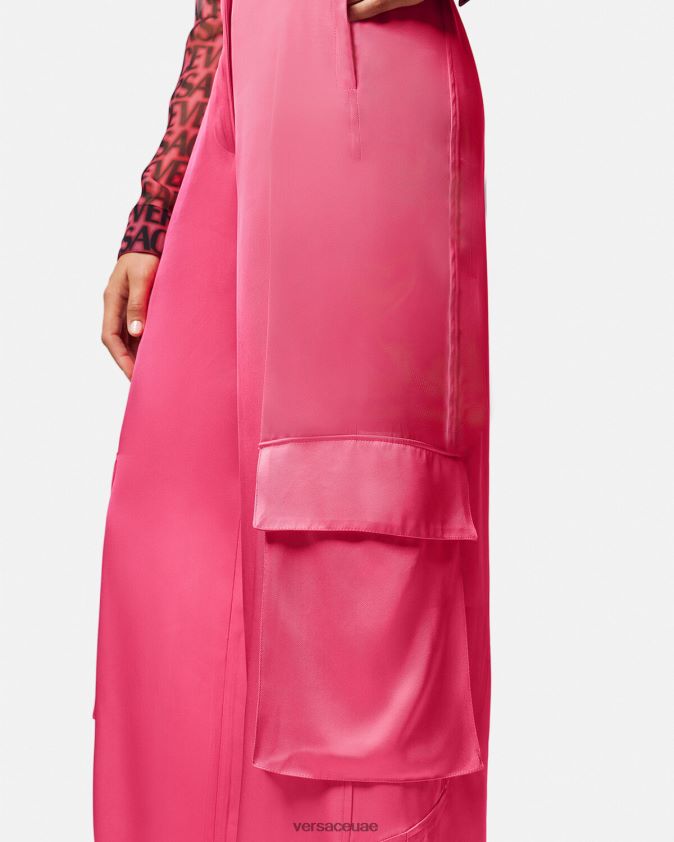 نحيف السراويل البضائع واسعة Versace لون القرنفل 0FVD2J209 ملابس