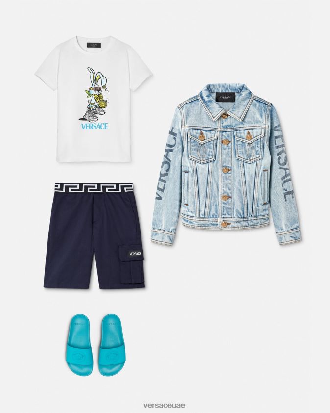 أطفال السراويل اليونانية Versace أزرق 0FVD2J2100 ملابس