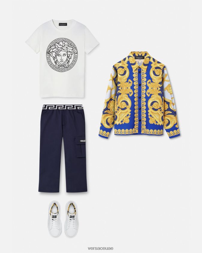 أطفال السراويل اليونانية Versace أزرق 0FVD2J2101 ملابس