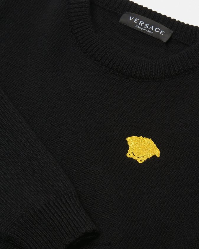 أطفال سترة مطرزة ميدوسا Versace أسود 0FVD2J2103 ملابس