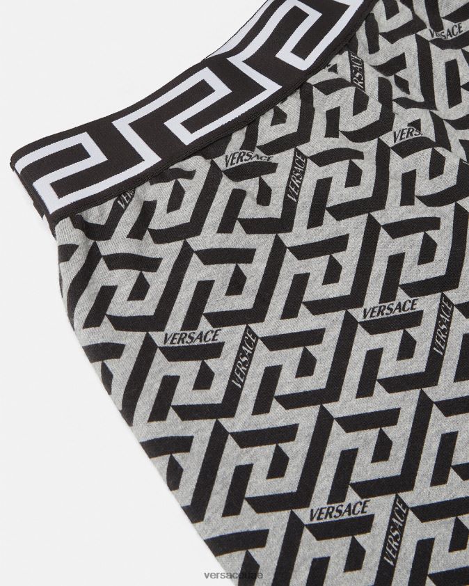 أطفال شورت العرق لا غريكا Versace الرمادي والطباعة 0FVD2J2116 ملابس