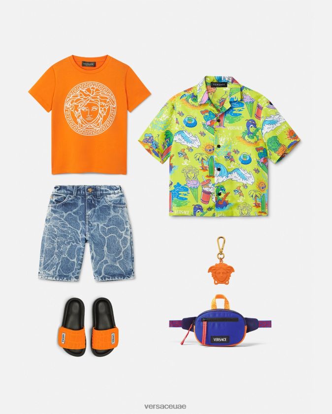 أطفال شورت جينز ميدوسا Versace أزرق 0FVD2J2128 ملابس