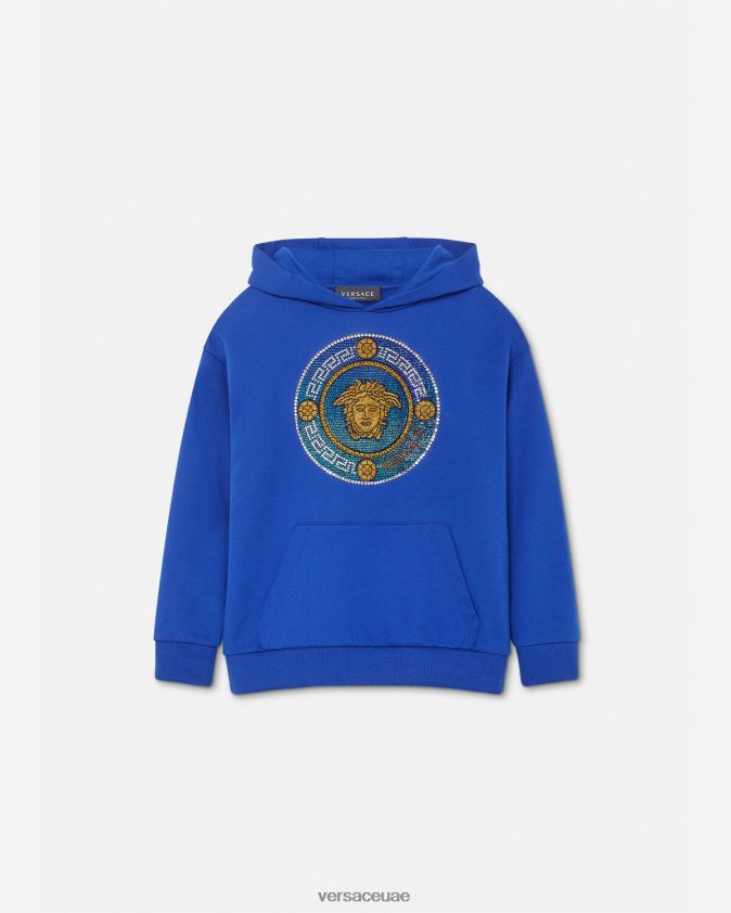 أطفال هوديي ميدوسا الكريستال Versace الأزرق الملكي 0FVD2J2129 ملابس