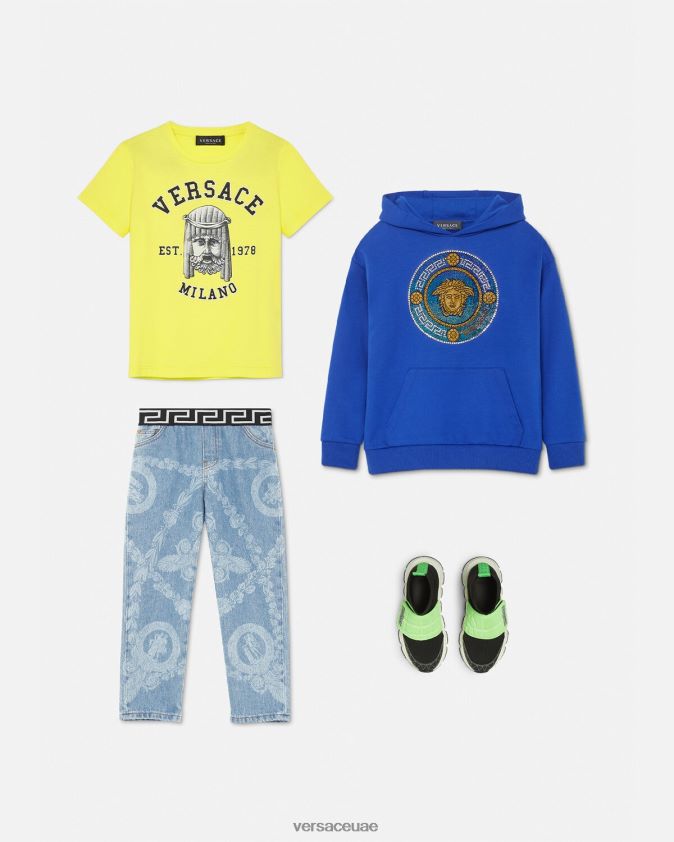 أطفال هوديي ميدوسا الكريستال Versace الأزرق الملكي 0FVD2J2129 ملابس