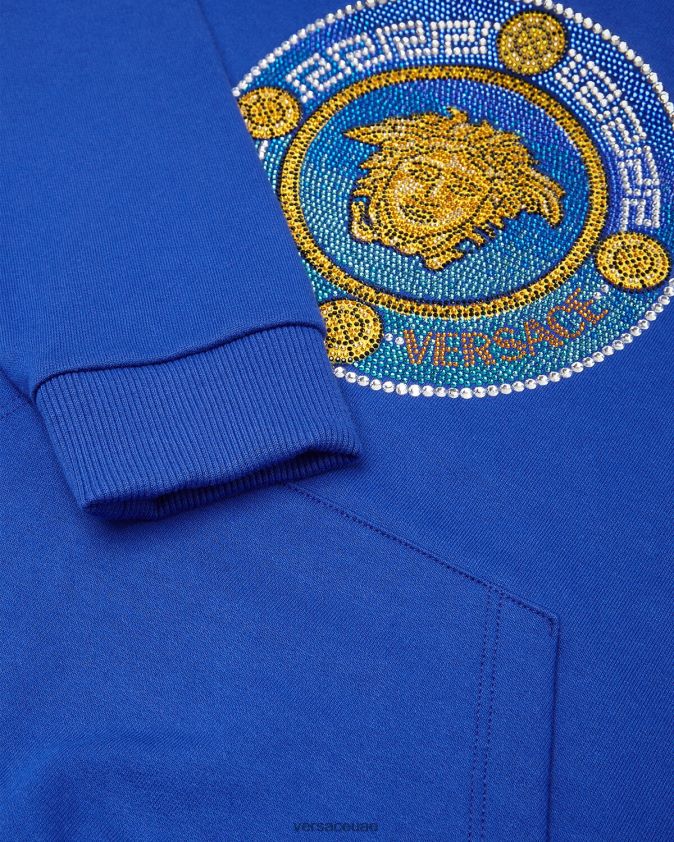 أطفال هوديي ميدوسا الكريستال Versace الأزرق الملكي 0FVD2J2129 ملابس