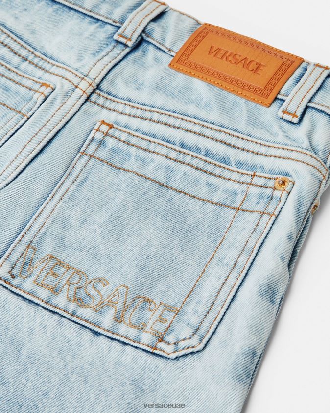 أطفال جينز الشعار Versace أزرق فاتح 0FVD2J2130 ملابس