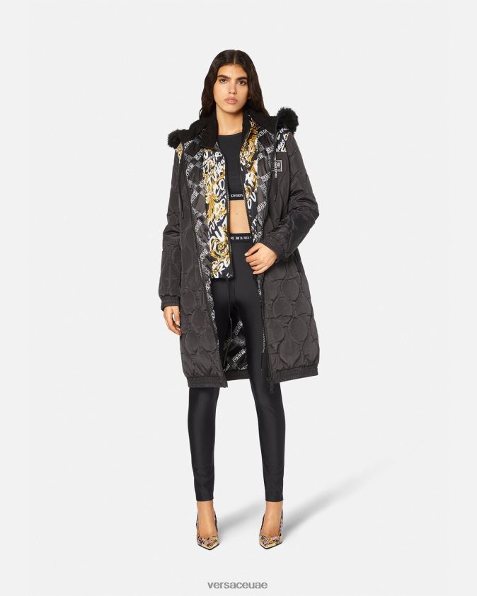 نحيف تيشيرت بأكمام طويلة وشعار الماركة Versace أسود 0FVD2J2153 ملابس