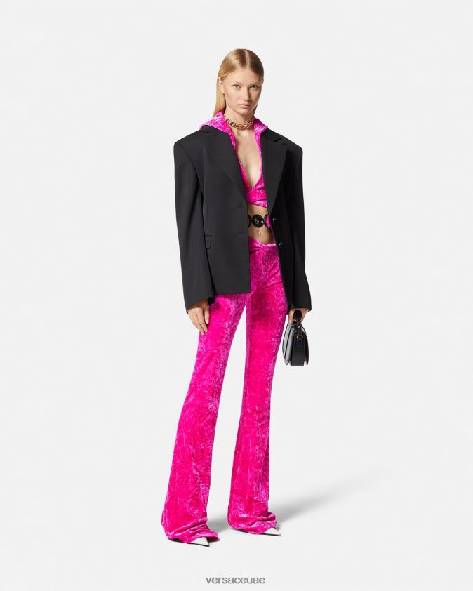 نحيف بنطال مخملي ملفوف Versace ضارب الى الحمرة 0FVD2J215 ملابس