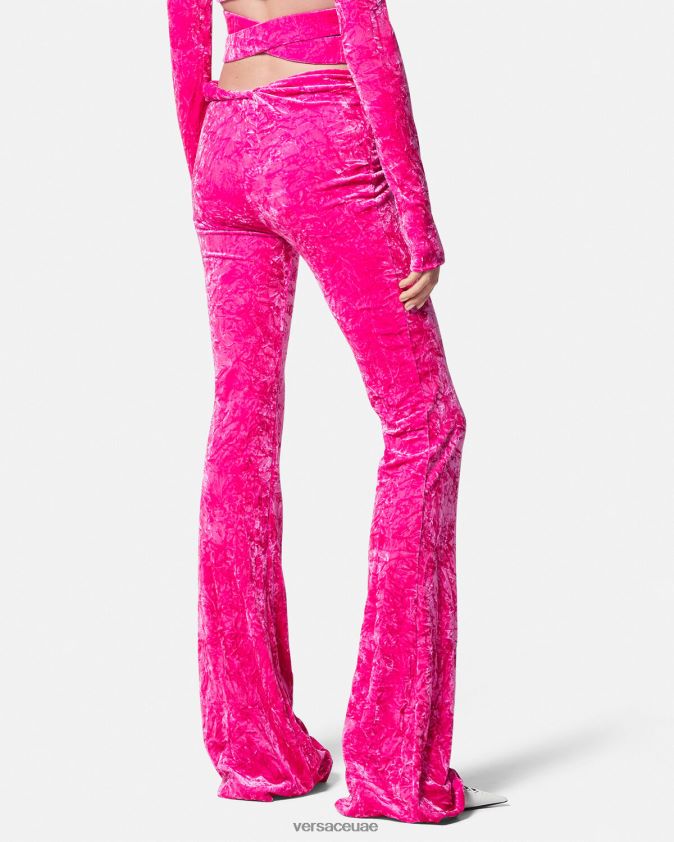 نحيف بنطال مخملي ملفوف Versace ضارب الى الحمرة 0FVD2J215 ملابس