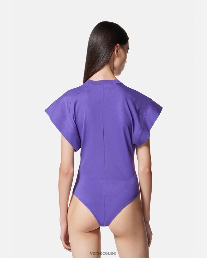 نحيف تيشيرت بشعار الماركة Versace البنفسجي 0FVD2J2163 ملابس