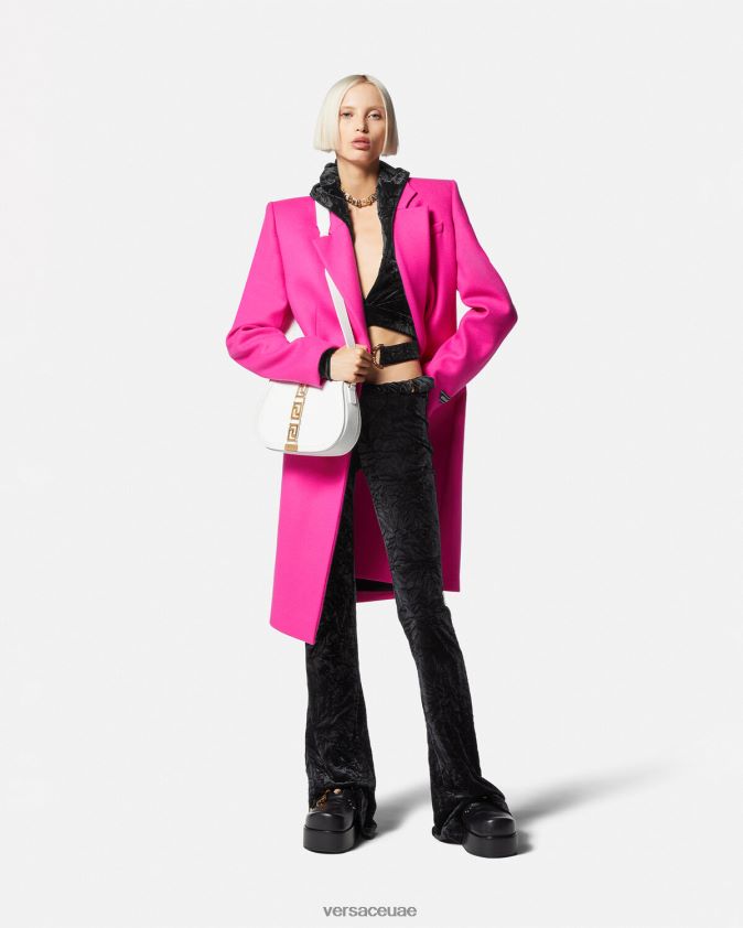 نحيف بنطال مخملي ملفوف Versace أسود 0FVD2J216 ملابس
