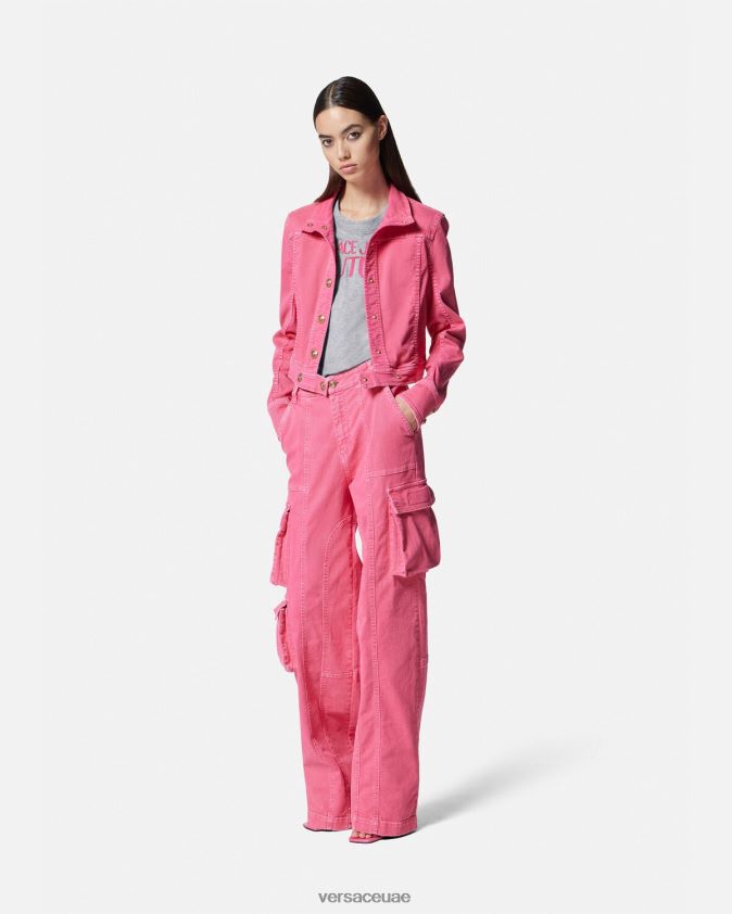 نحيف شعار تي شيرت Versace رمادي 0FVD2J2171 ملابس
