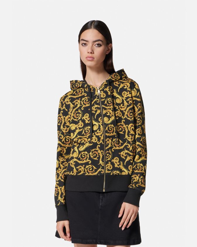 نحيف رسم هوديي تصميم الأزياء Versace الذهب الأسود 0FVD2J2175 ملابس