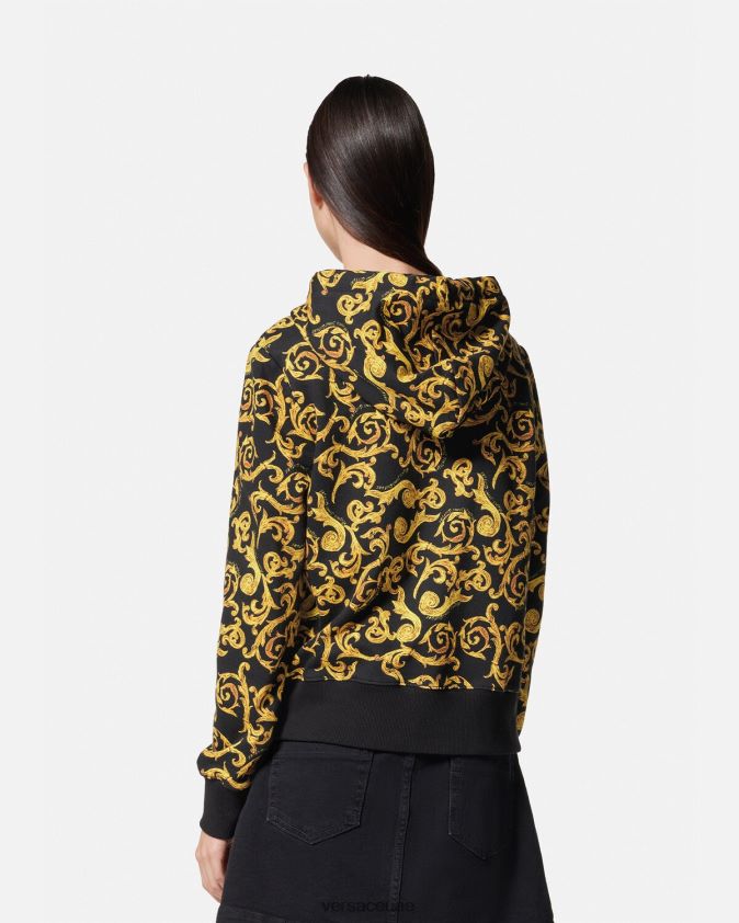 نحيف رسم هوديي تصميم الأزياء Versace الذهب الأسود 0FVD2J2175 ملابس
