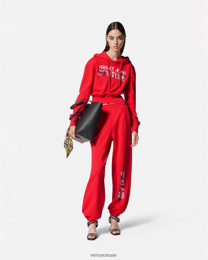 نحيف بنطال رياضي بشعار الورود Versace البرتقالي 0FVD2J2177 ملابس