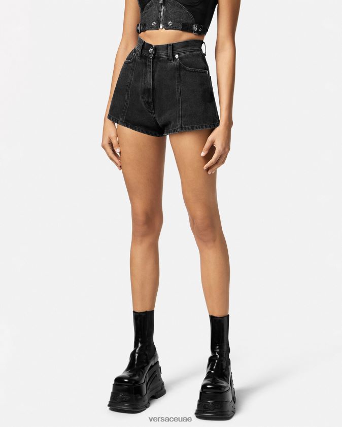 نحيف شورت جينز ميدوسا Versace أسود 0FVD2J217 ملابس