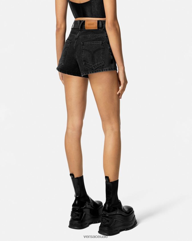 نحيف شورت جينز ميدوسا Versace أسود 0FVD2J217 ملابس