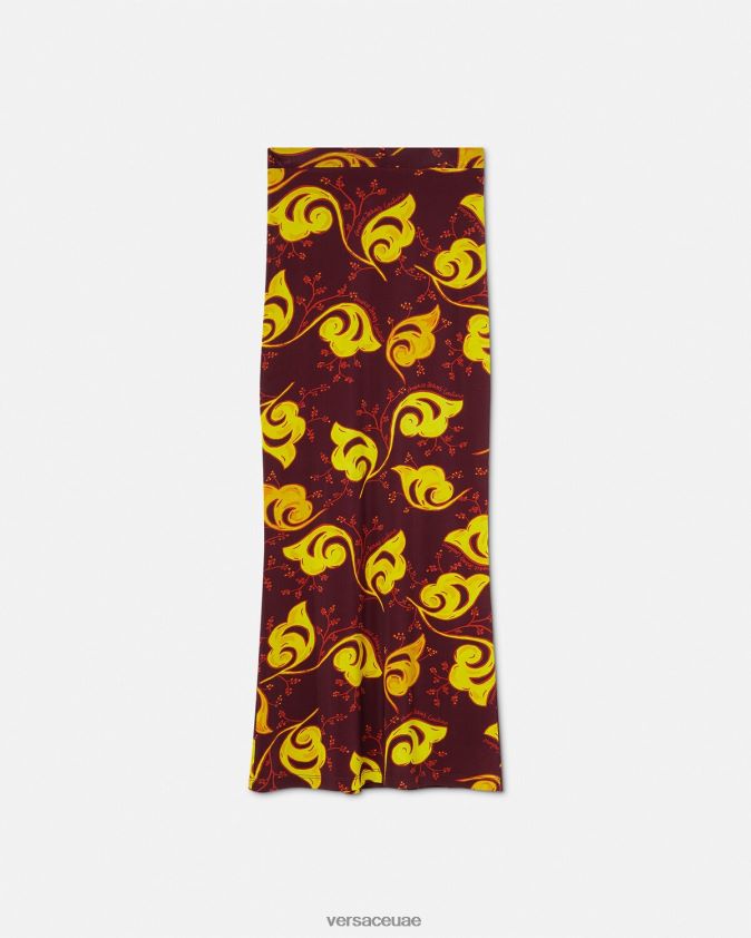 نحيف تنورة ميدي اغصان Versace البنفسجي 0FVD2J2181 ملابس