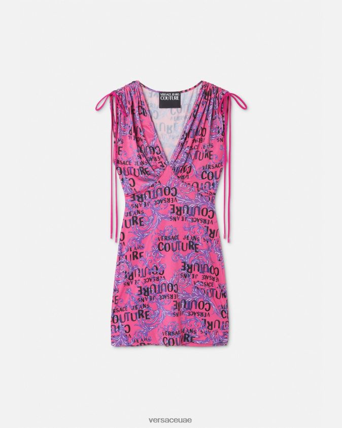 نحيف فستان صغير بشعار الماركة Versace ضارب الى الحمرة 0FVD2J2188 ملابس
