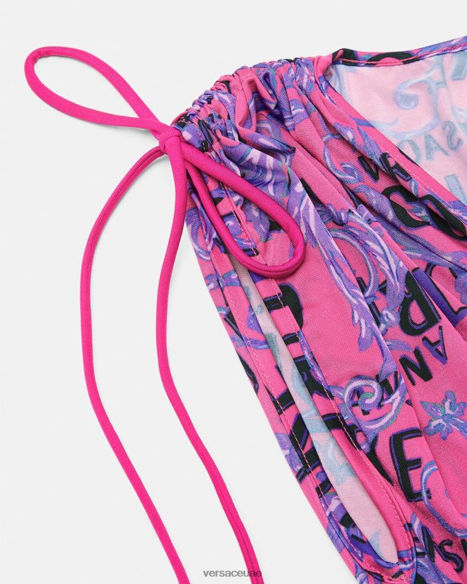 نحيف فستان صغير بشعار الماركة Versace ضارب الى الحمرة 0FVD2J2188 ملابس