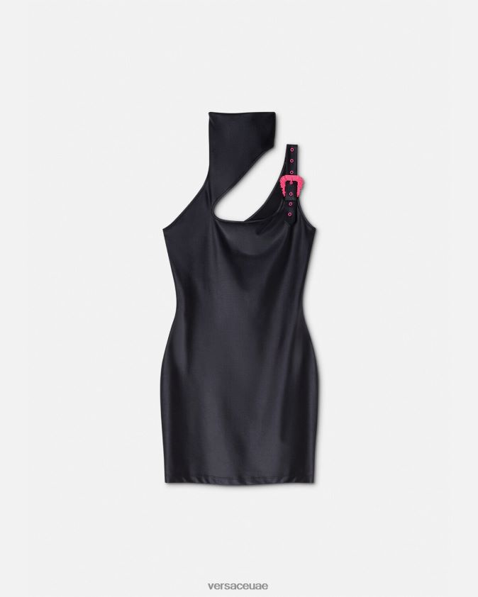 نحيف فستان ميني بإبزيم باروكي Versace أسود 0FVD2J2195 ملابس