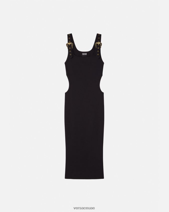نحيف فستان باروكي كوتور بإبزيم واحد Versace أسود 0FVD2J2197 ملابس