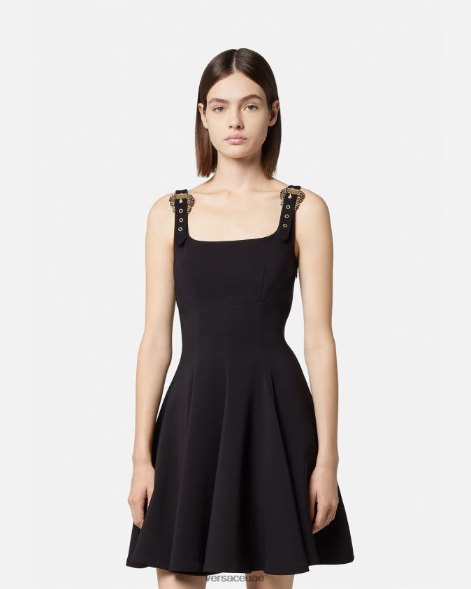 نحيف فستان باروكي كوتور بإبزيم واحد Versace أسود 0FVD2J2198 ملابس