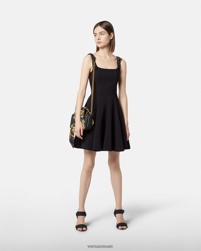 نحيف فستان باروكي كوتور بإبزيم واحد Versace أسود 0FVD2J2198 ملابس